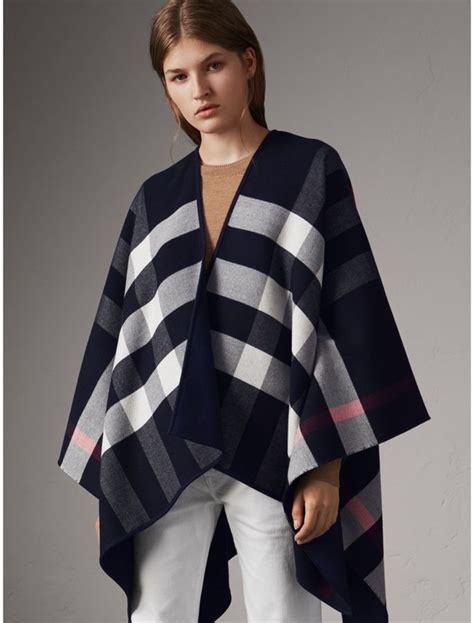 burberry reversible check merino wool poncho|Burberry Limited.